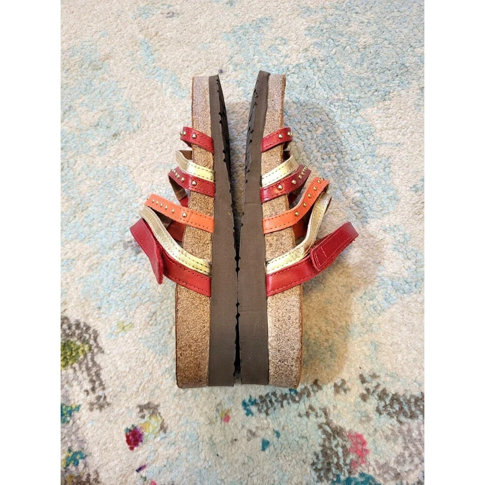 Naot Prescott Leather Studded Southwestern Strappy Sandals US 10